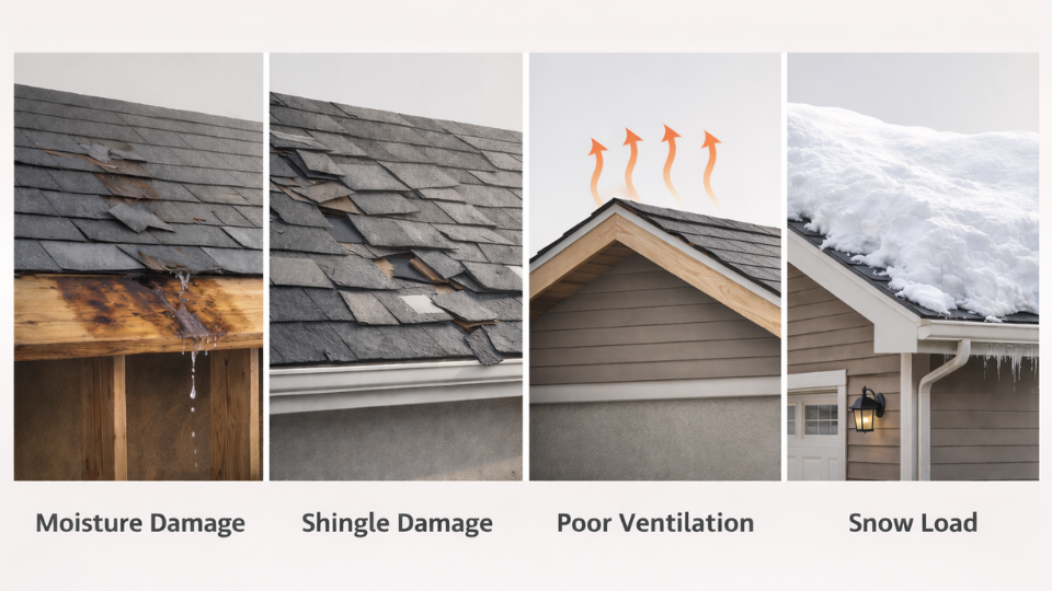 Common roofing problems that can lead to structural roof damage