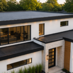 Modern residential flat roofs with clean contemporary design