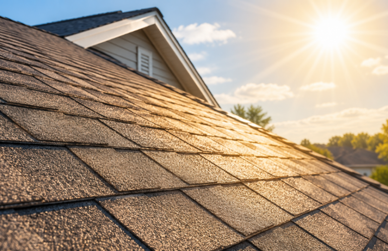 Is sun bad for shingles during long-term roof sunlight exposure on asphalt roofing materials